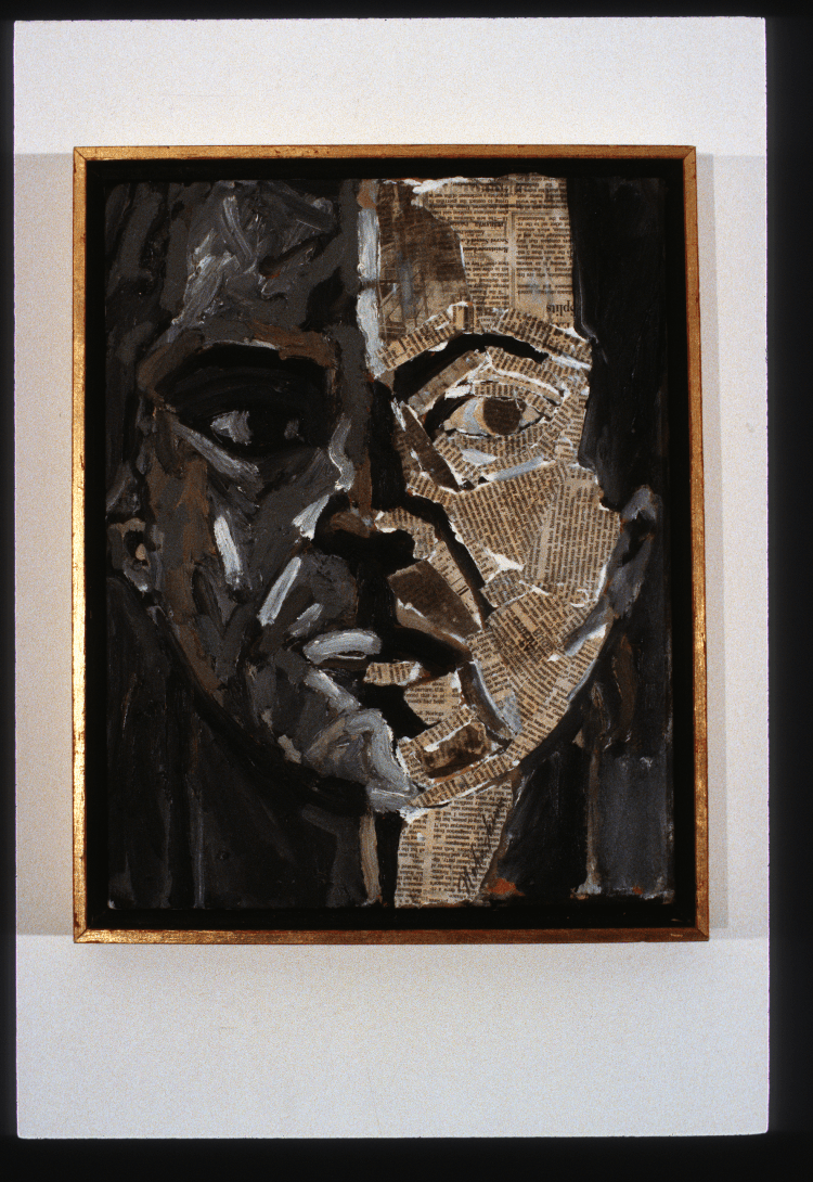 Self Portrait with Newsprint